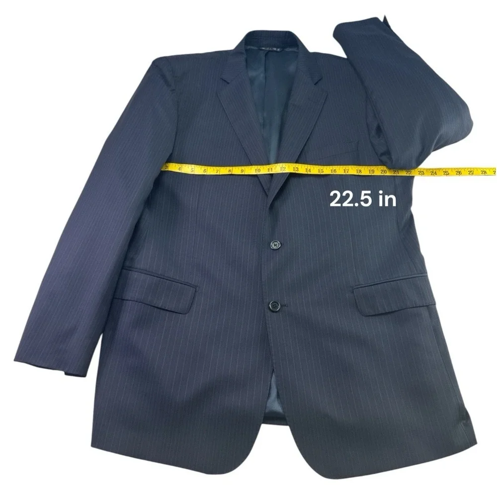 Ermenegildo Zegna Pinstripe Wool‑Silk Suit 44L Classic Italian‎